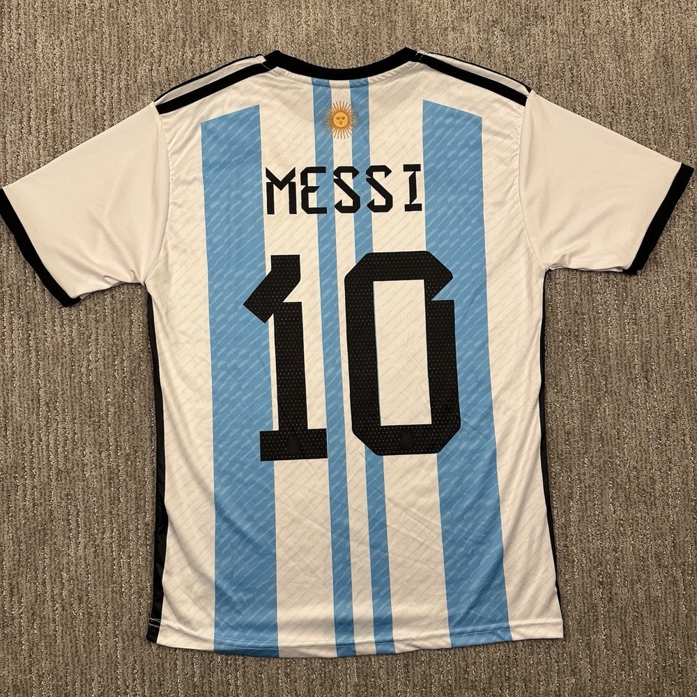 Adidas Argentina Messi #10 Soccer Jersey Mens S Home Blue White 2022 Football - Picture 2 of 8